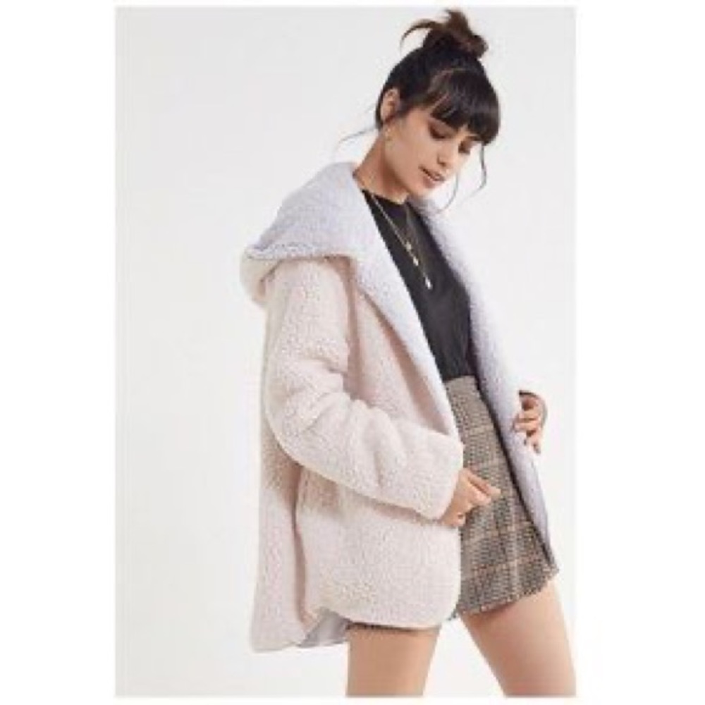 Carmella Reversible Hooded Teddy Jacket